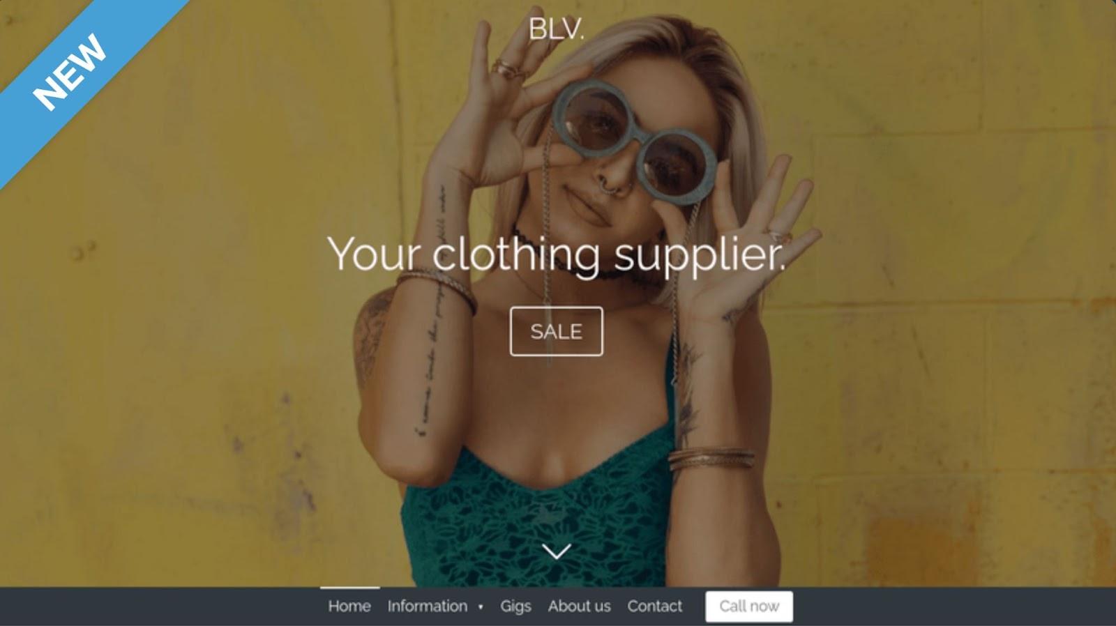 Webador online store template with membership features