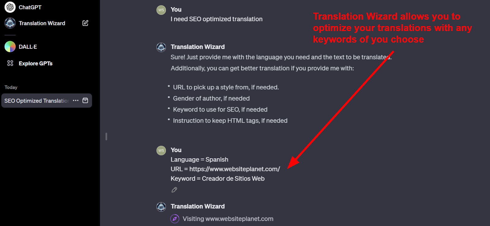 Translation Wizard SEO Optimized Translation