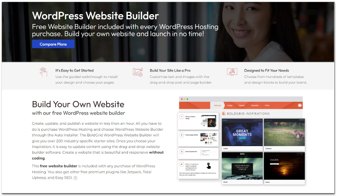 InMotion Hosting's BoldGrid WordPress Website Builder