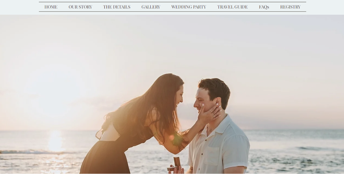 Alex & Bailey Wedding Website Homepage