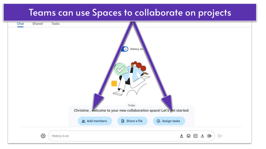 Google Workspace Spaces via Chat