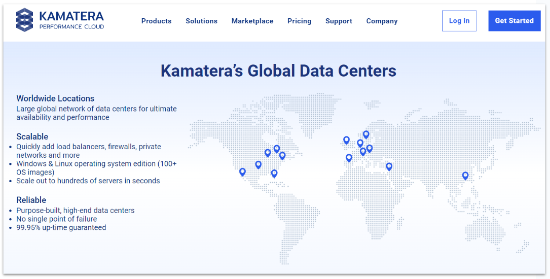 Kamatera data centers map