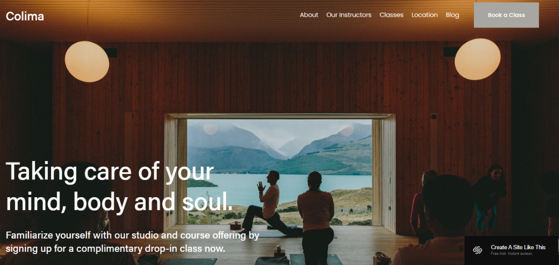 Squarespace Colima Template Homepage