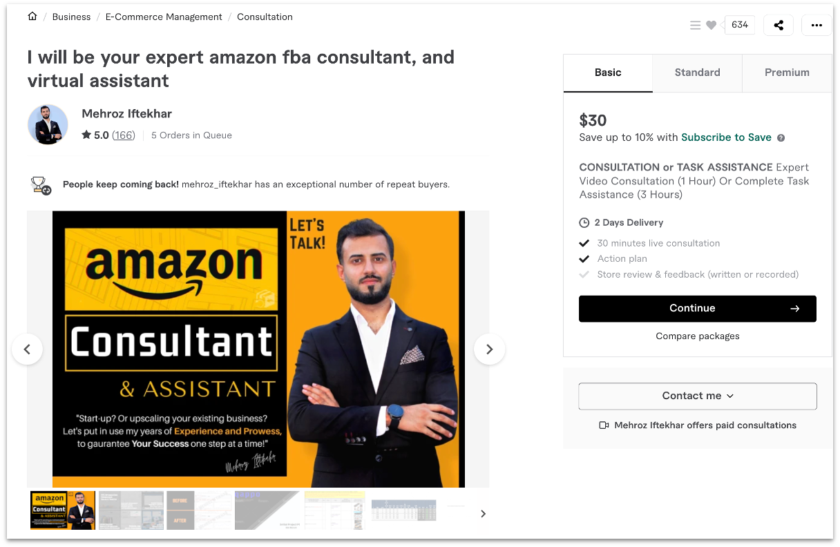 Freelance Amazon FBA expert Mehroz_iftekhar profile on Fiverr