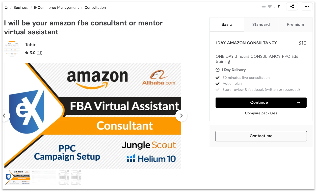 Freelance Amazon FBA expert Tahirshah0 profile on Fiverr