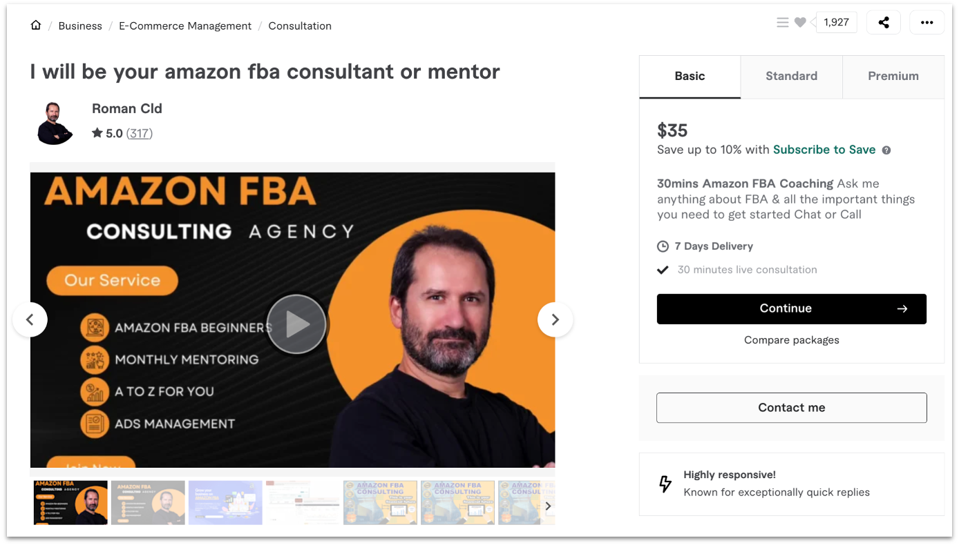 FBA Amazon Consultant Jjmcg85 profile