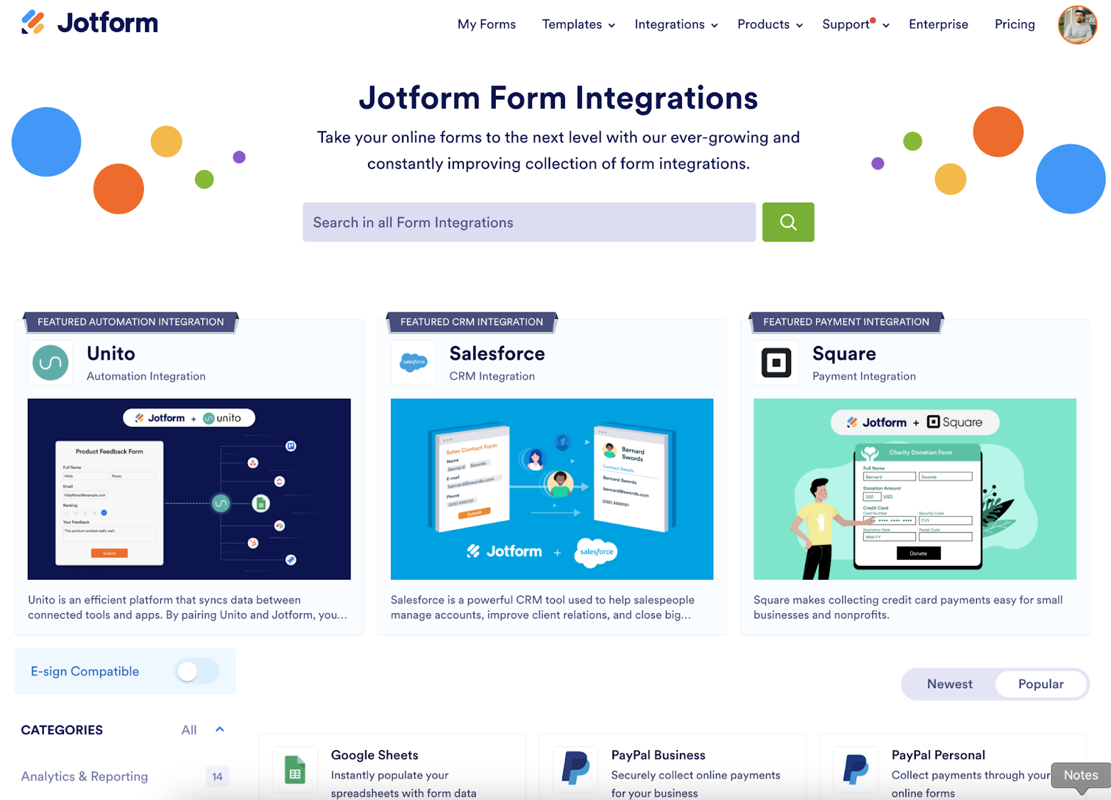 JotForm screenshot - Form Apps