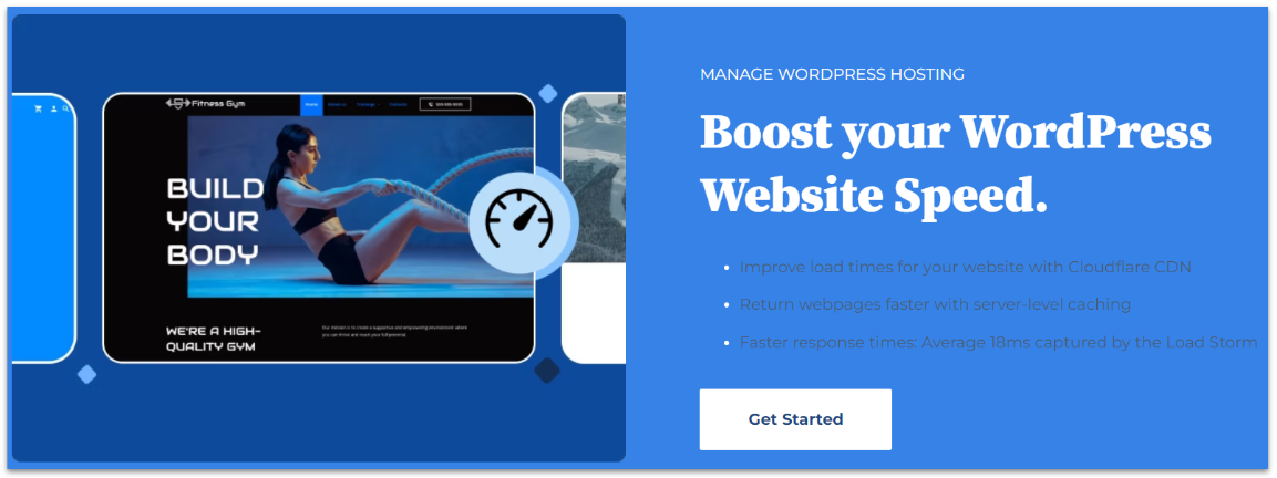 Bluehost managed WordPress website speed boost features