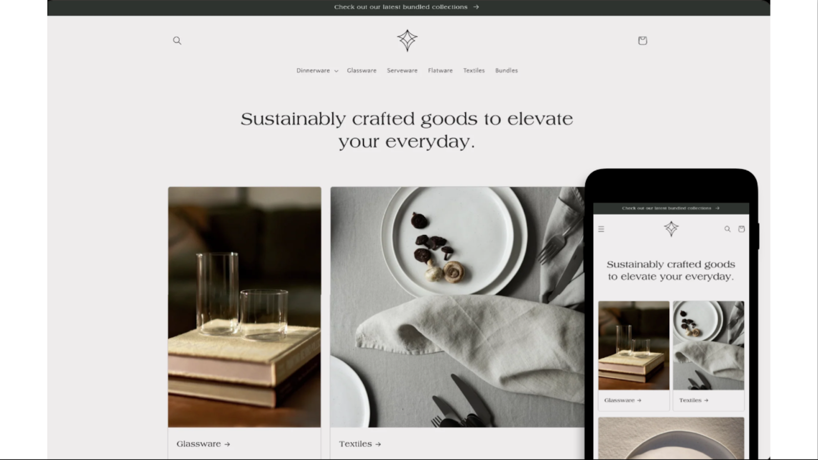 One of the free online boutique themes from Shopify called