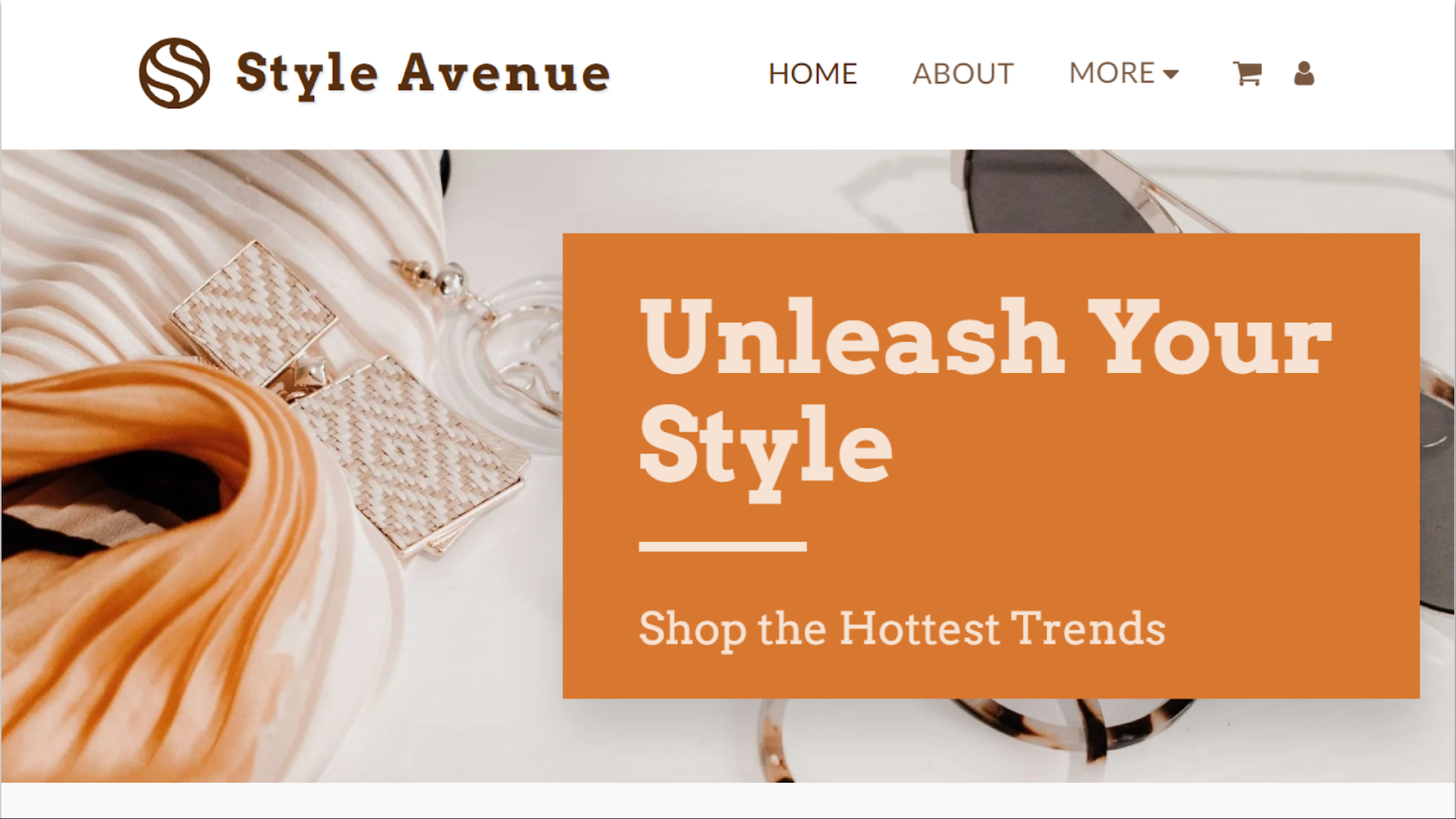 A SITE123 template for online boutiques