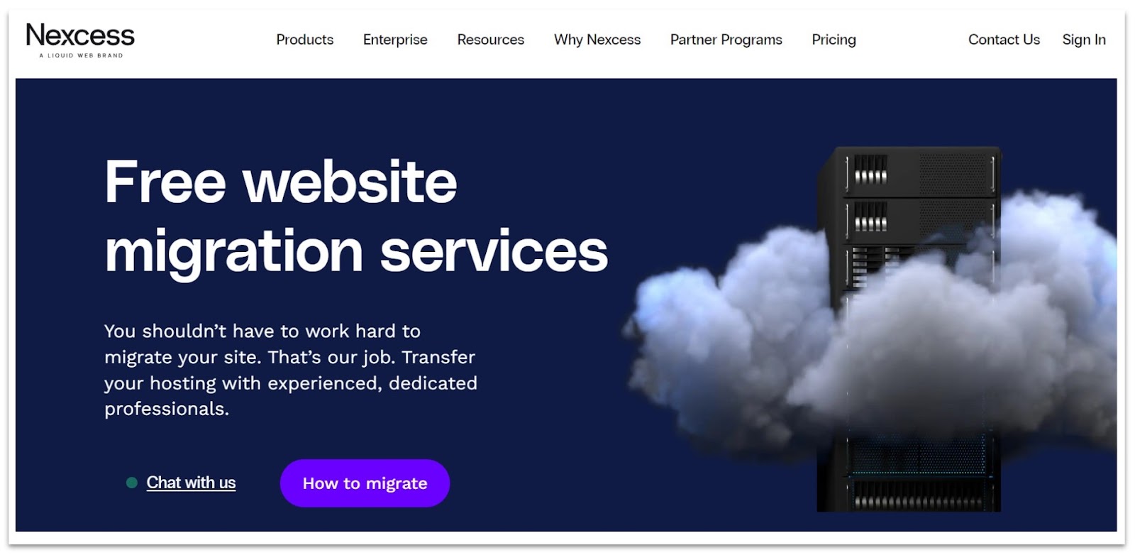 Nexcess free website migration services