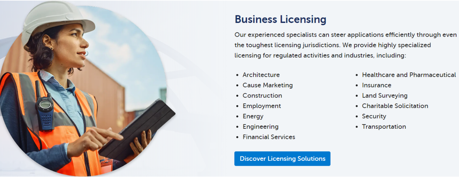 Harbor Compliance's business licensing services