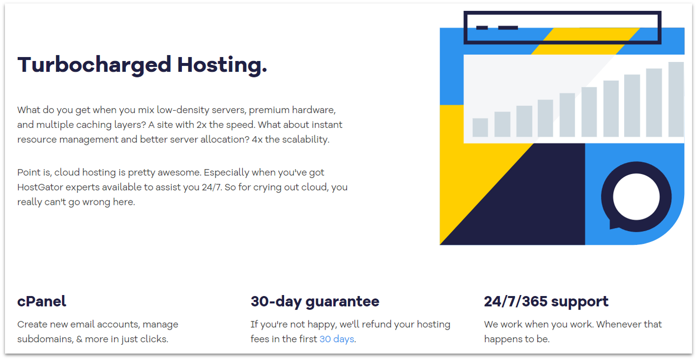 HostGator cloud hosting features