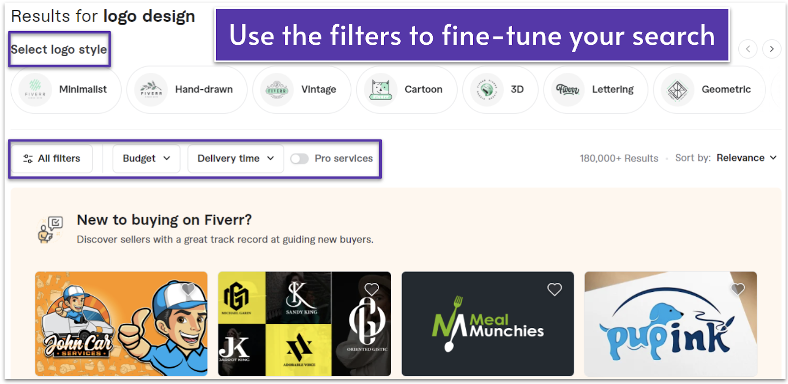 Fiverr Logo Design Search Results