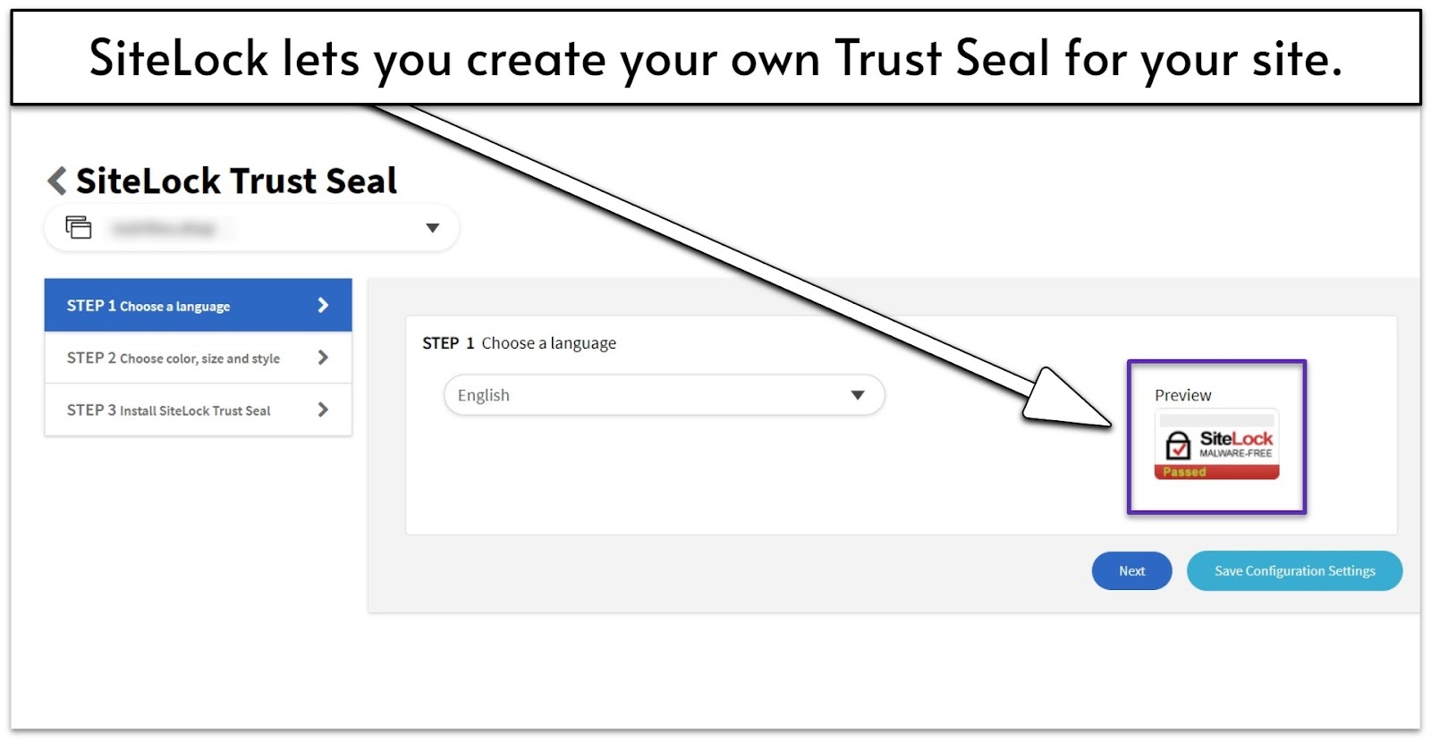 Free SiteLock Trust Seal deployment tool with a SiteLock Scanner Lite plan on all Vercaa hosting plans