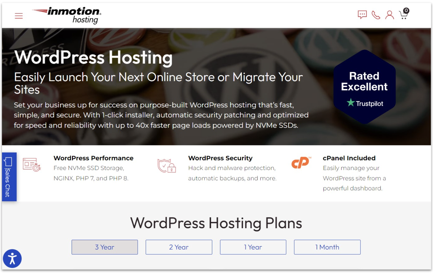 InMotion Hosting WordPress plans