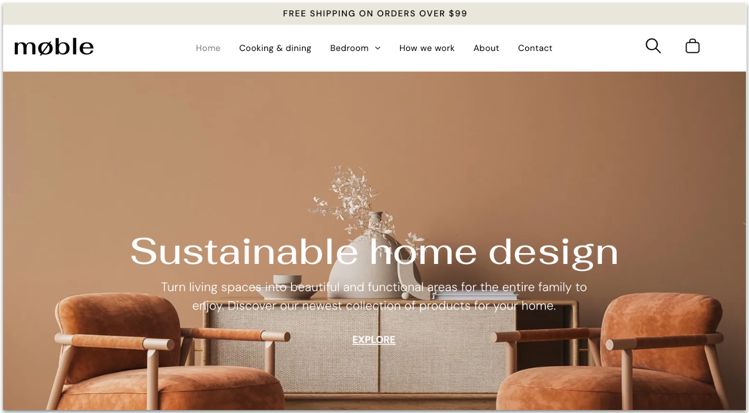 Duda Home Design Store Template