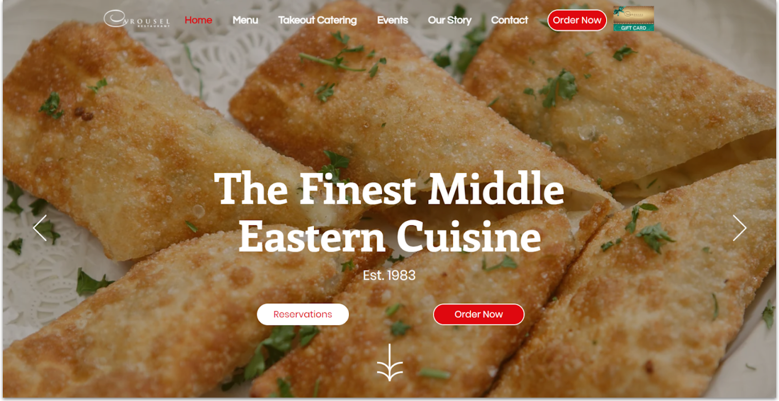 Carousel Restaurant Homepage