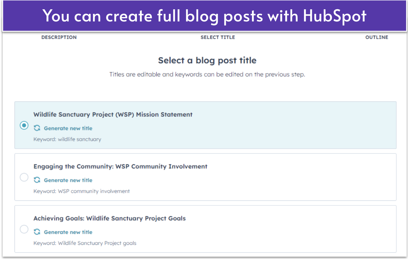 HubSpot blog post generator