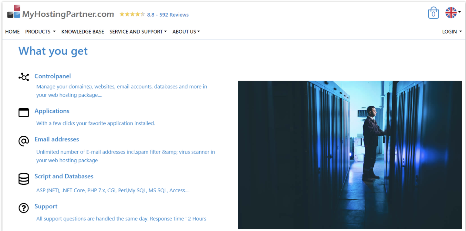 MyHostingPartner shared hosting features