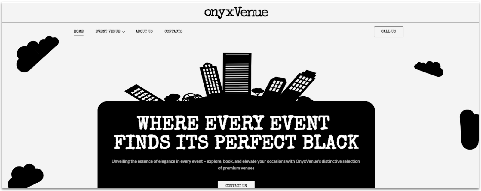 Web.com's template for event venues