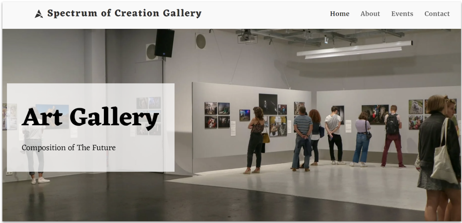 A SITE123 template for art galleries