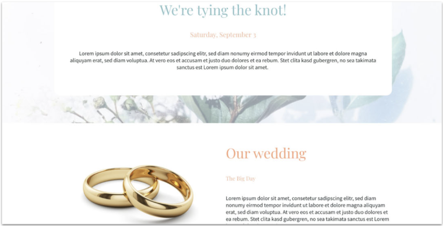 The Wedding template from IONOS