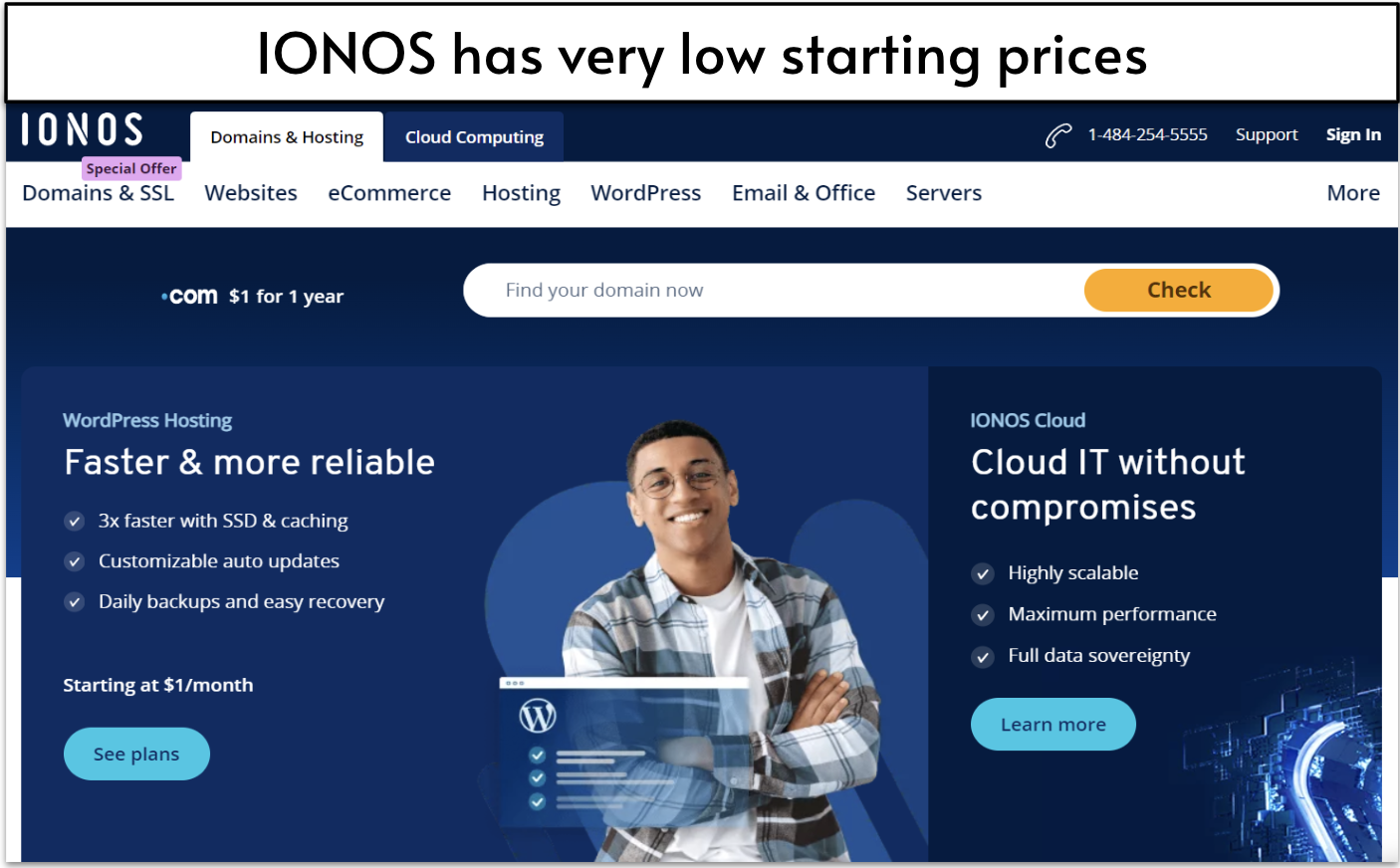 IONOS home page