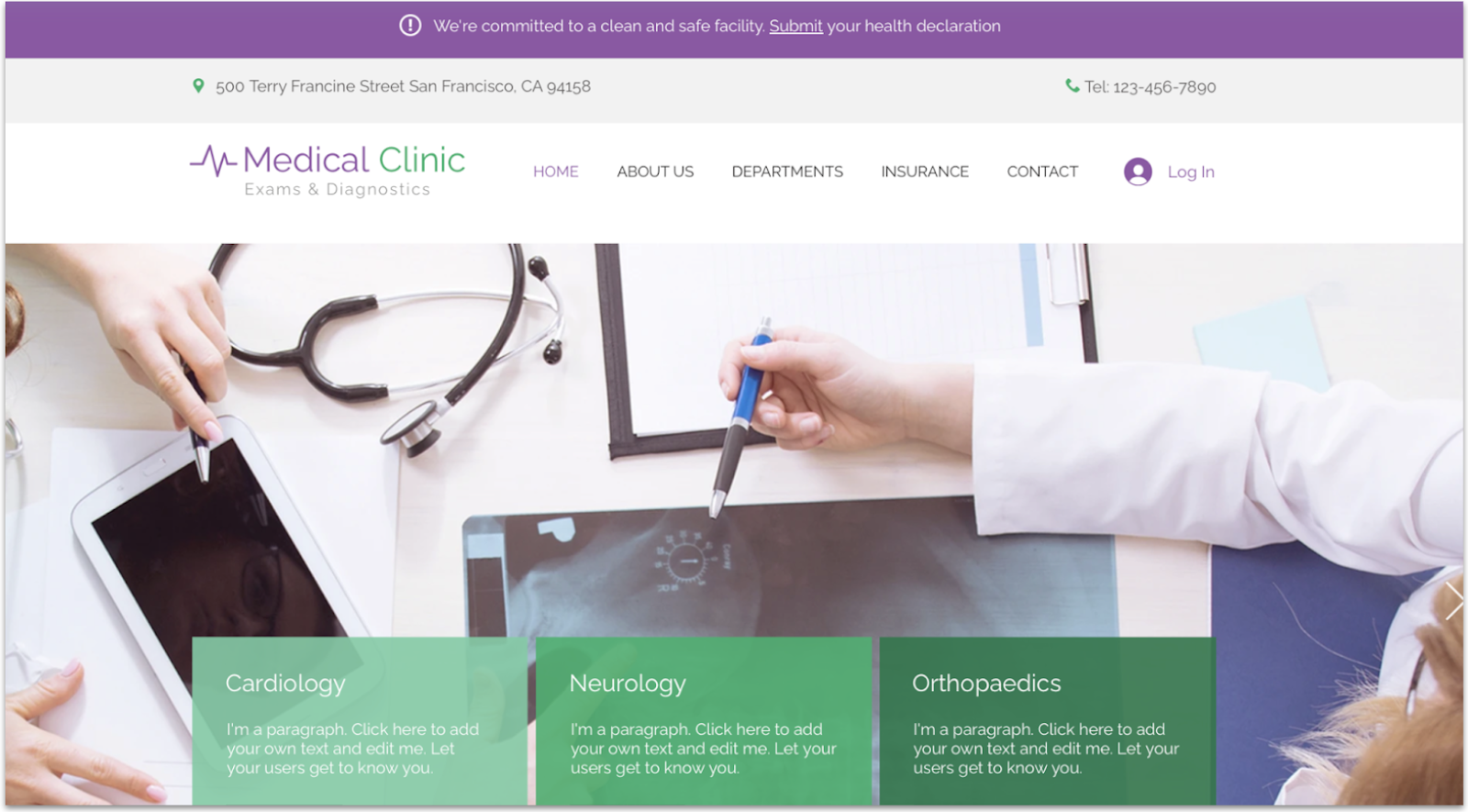 Wix Medical Clinic template