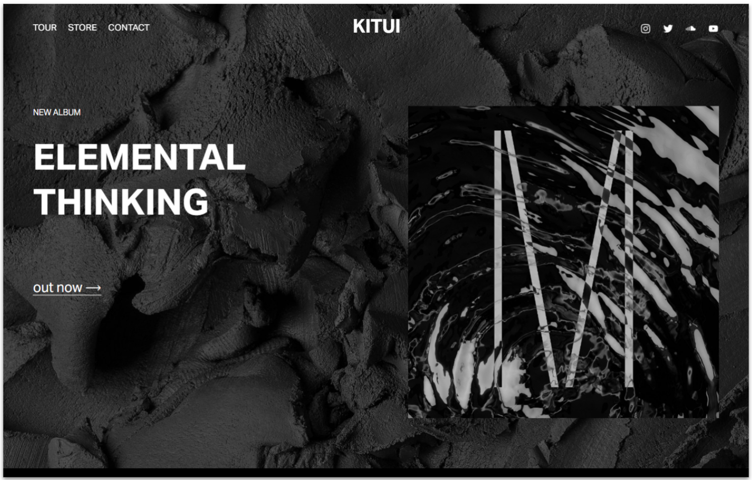 Squarespace's Kitui template homepage