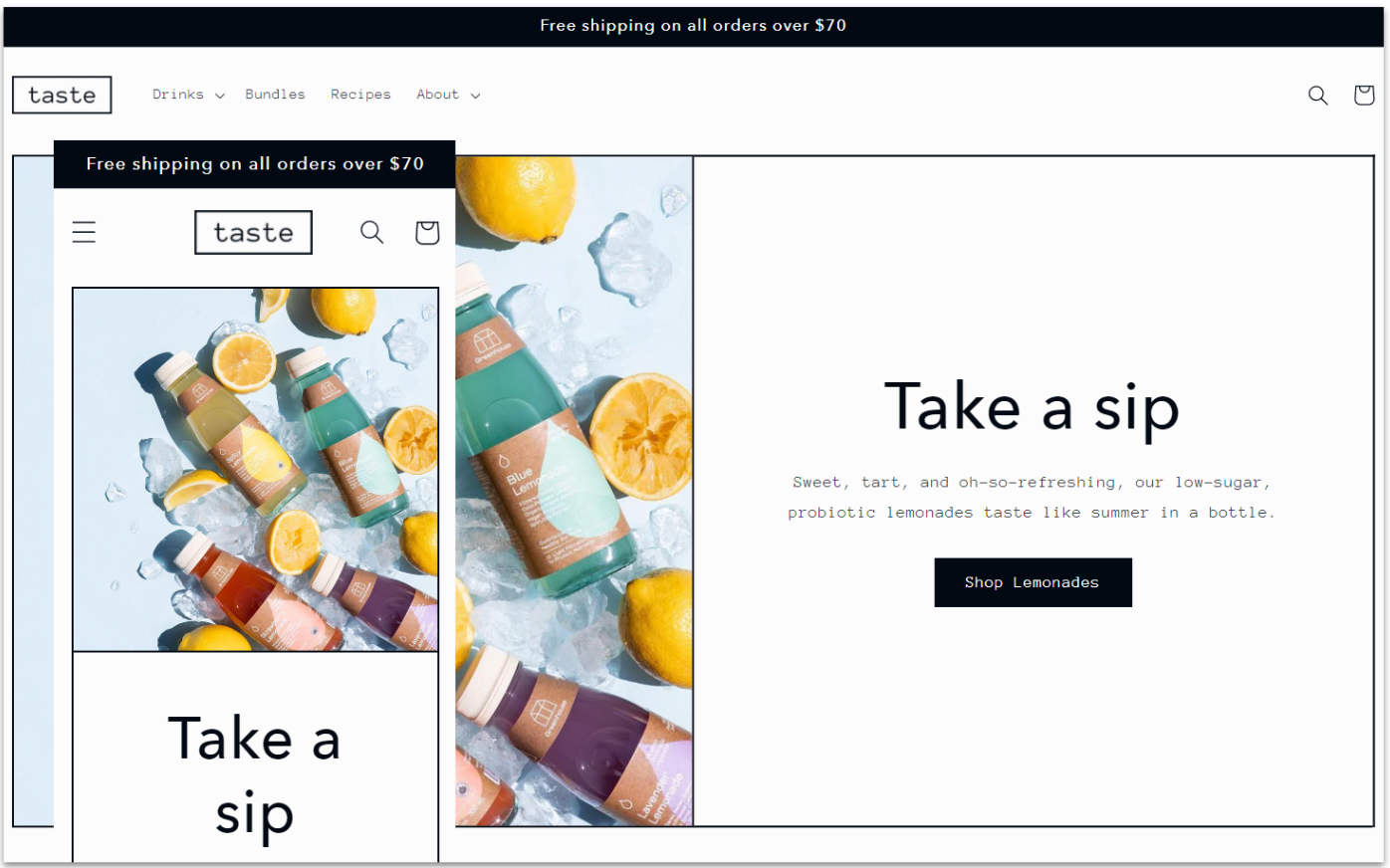 Shopify's 'Taste' theme