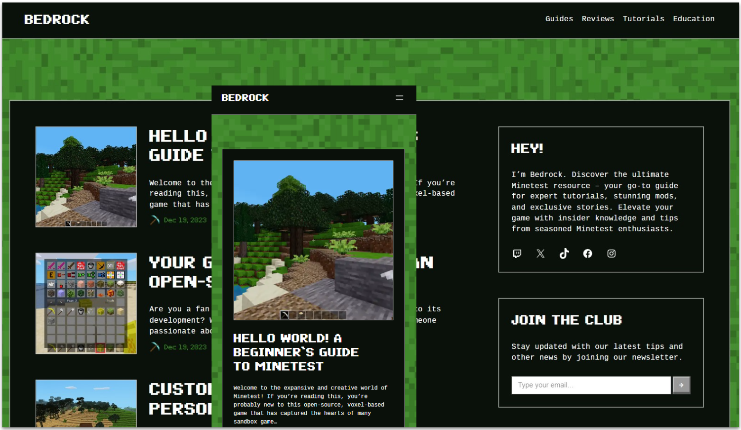 WordPress.com's 'bedrock' theme