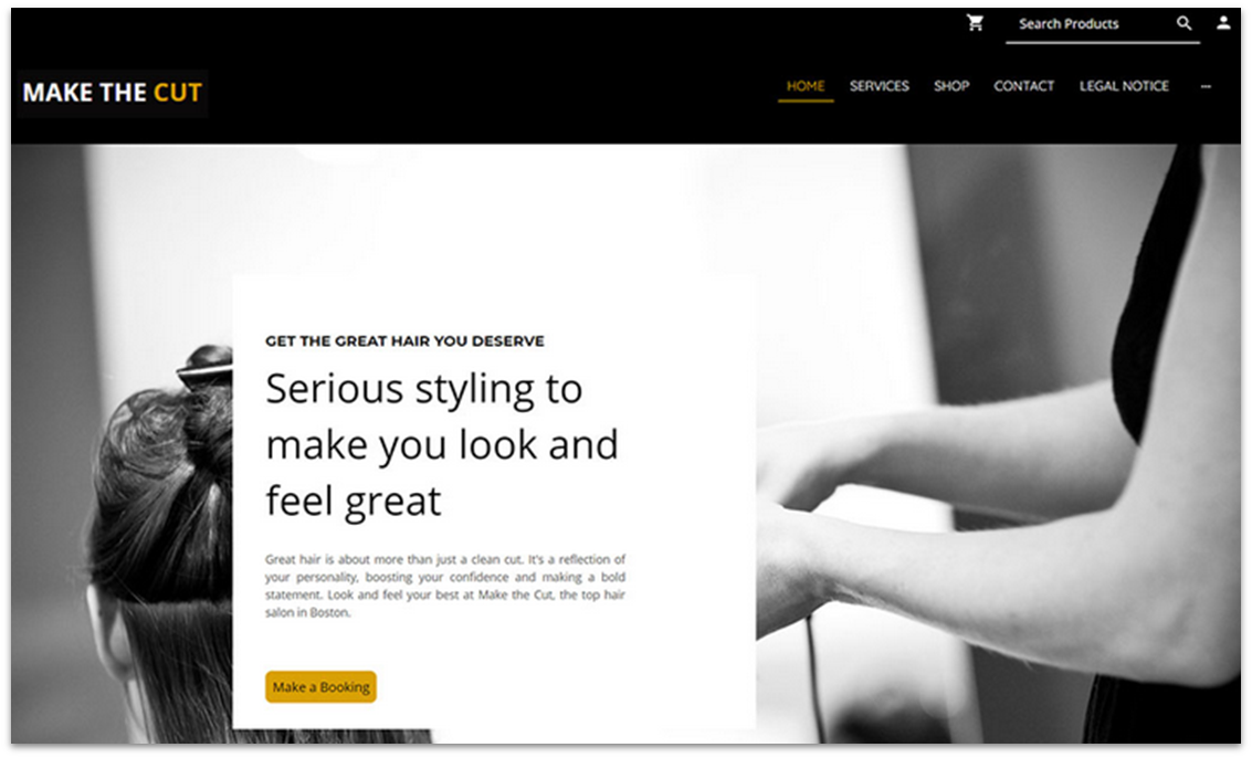 IONOS Hairdresser Website Template