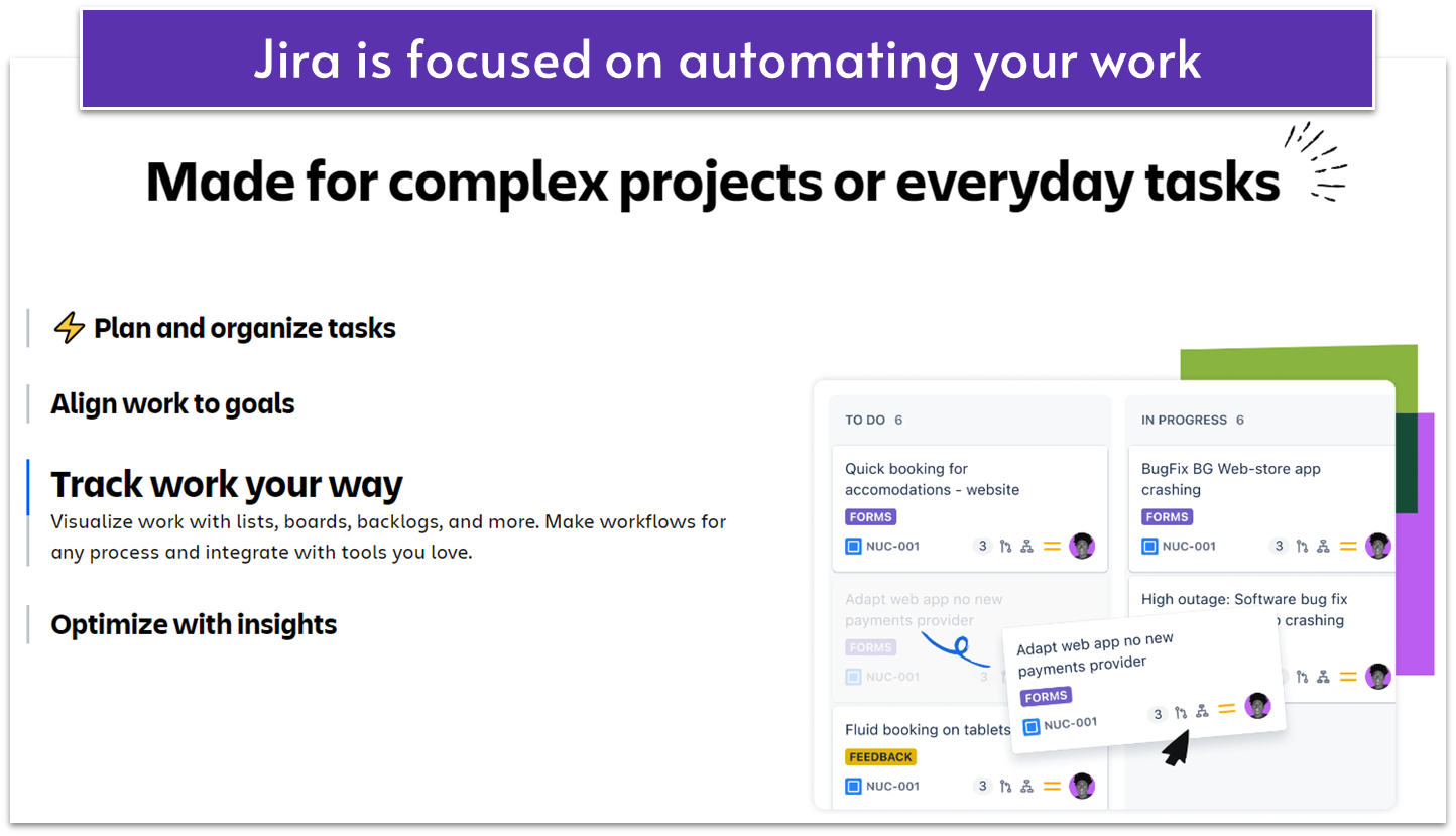 Jira agile project management features