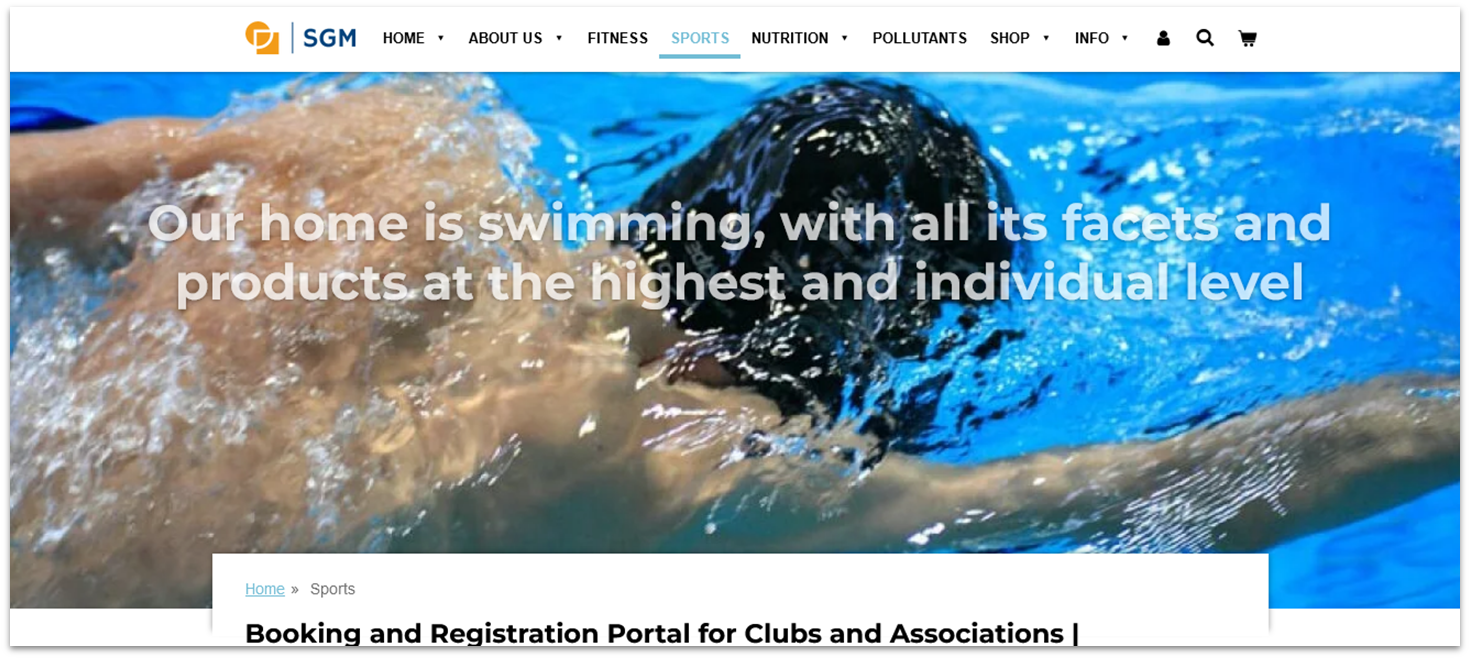 Webador Sports Website Example