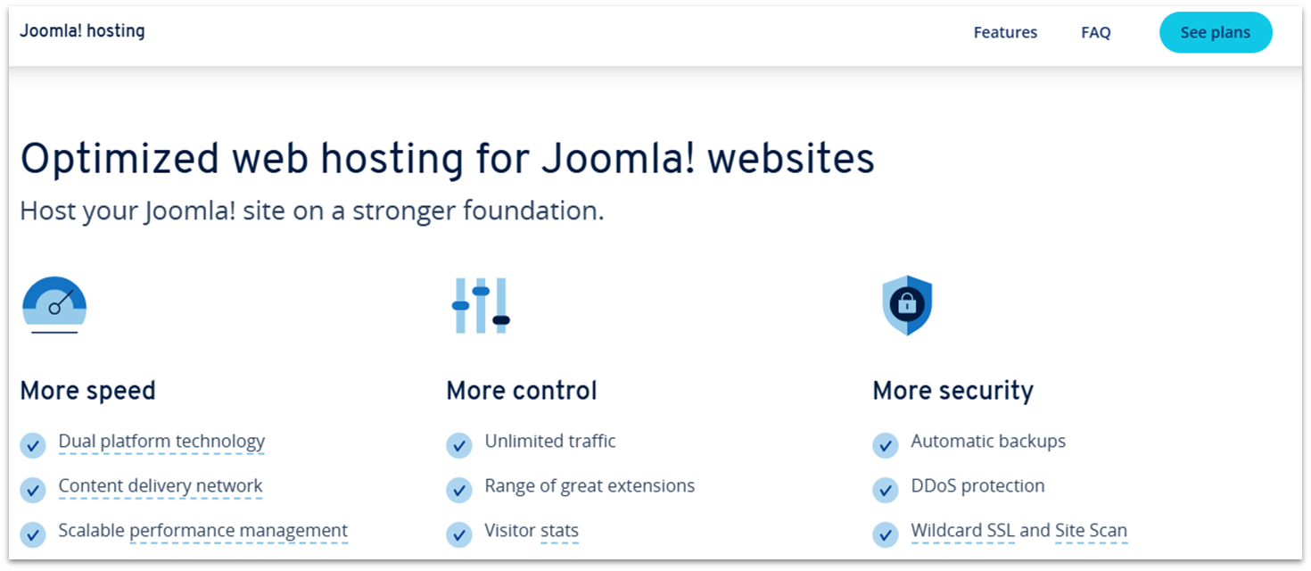 IONOS Joomla hosting