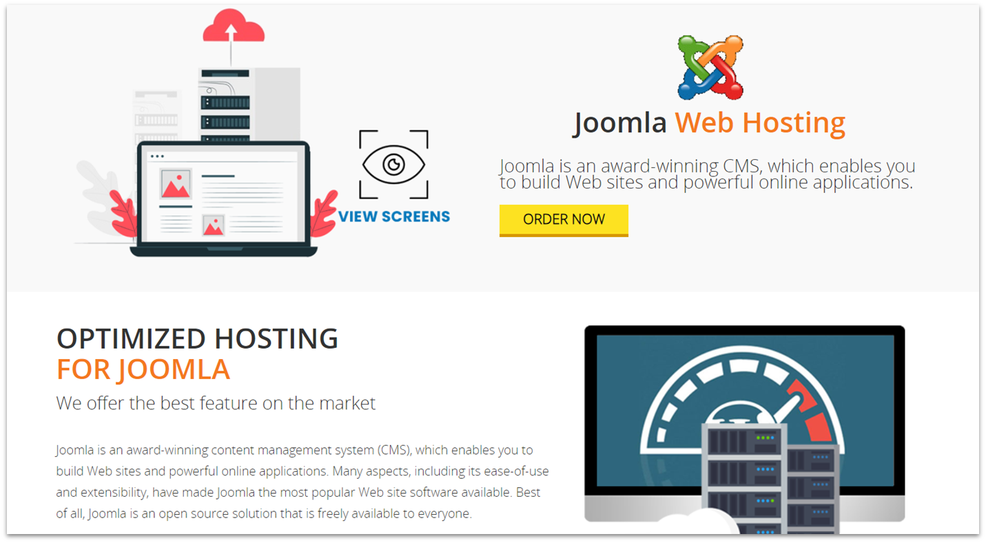 InterServer Joomla hosting features