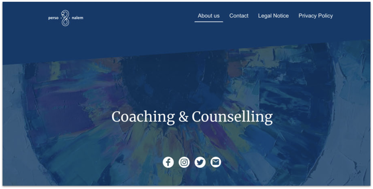 "Coaching & Counselling" IONOS template