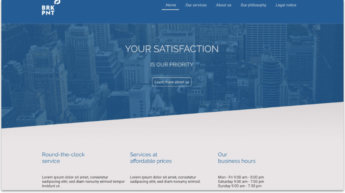A business template from IONOS