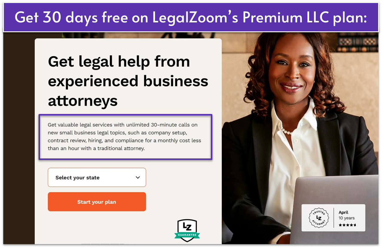 LegalZoom's Business Advisory plan