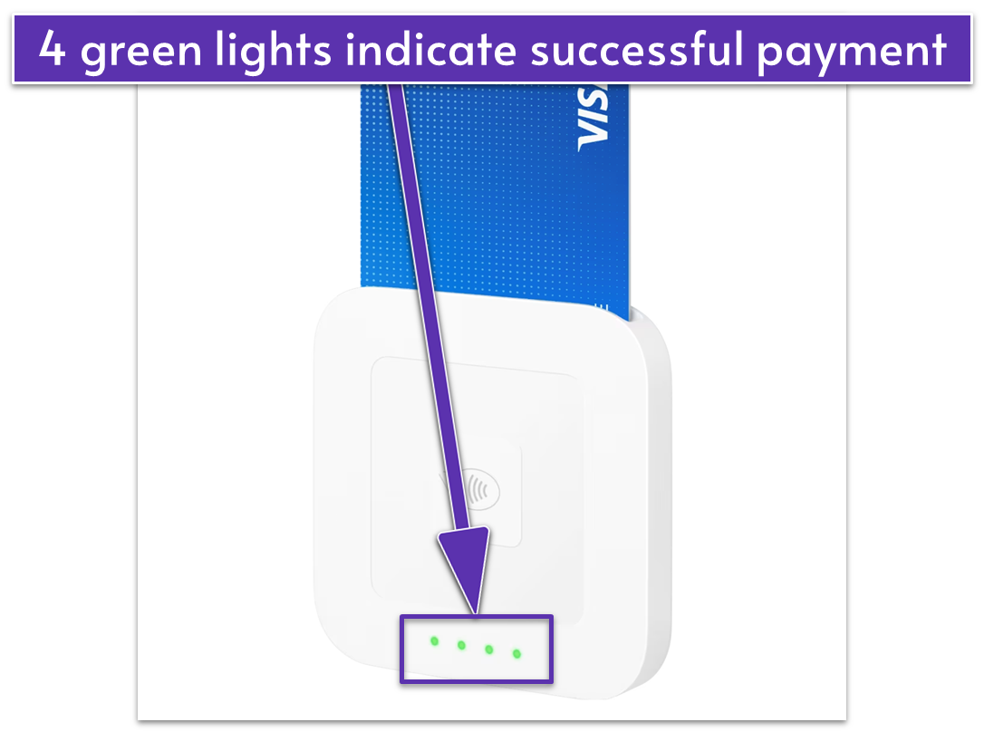 Square contactless & chip successful payment