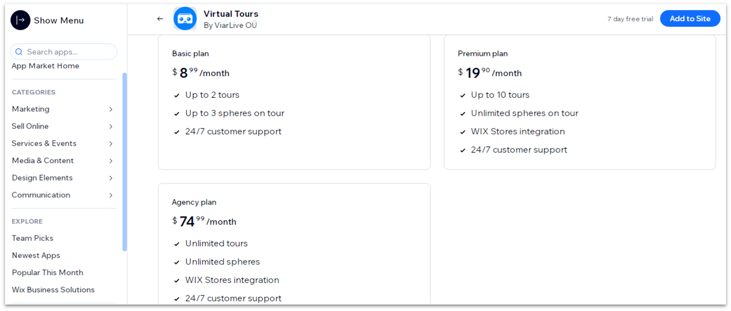 Wix App Market