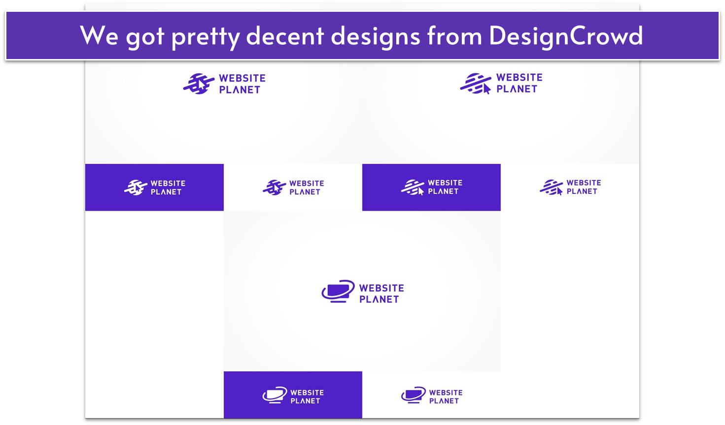 DesignCrowd’s logo samples