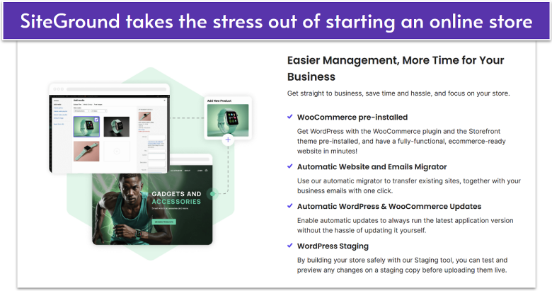 SiteGround WooCommerce features.
