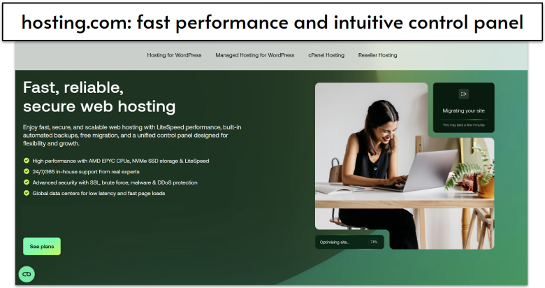 hosting.com fast reliable hosting.