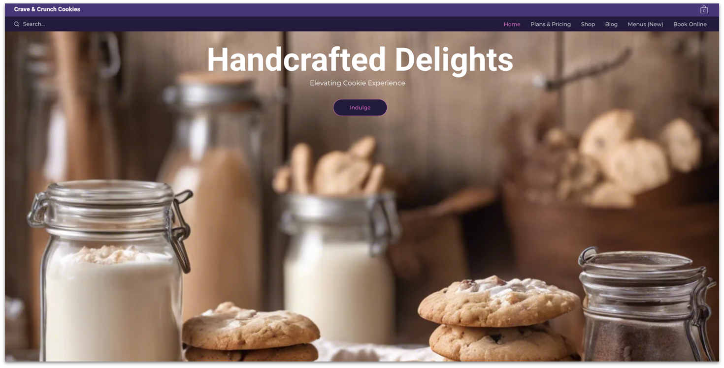 Preview of Crave & Crunch Cookies site