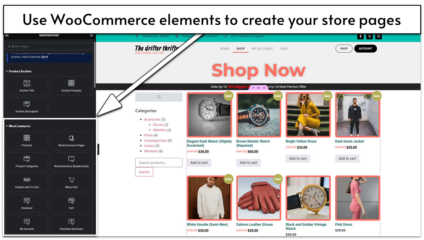 Elementor and WooCommerce integration