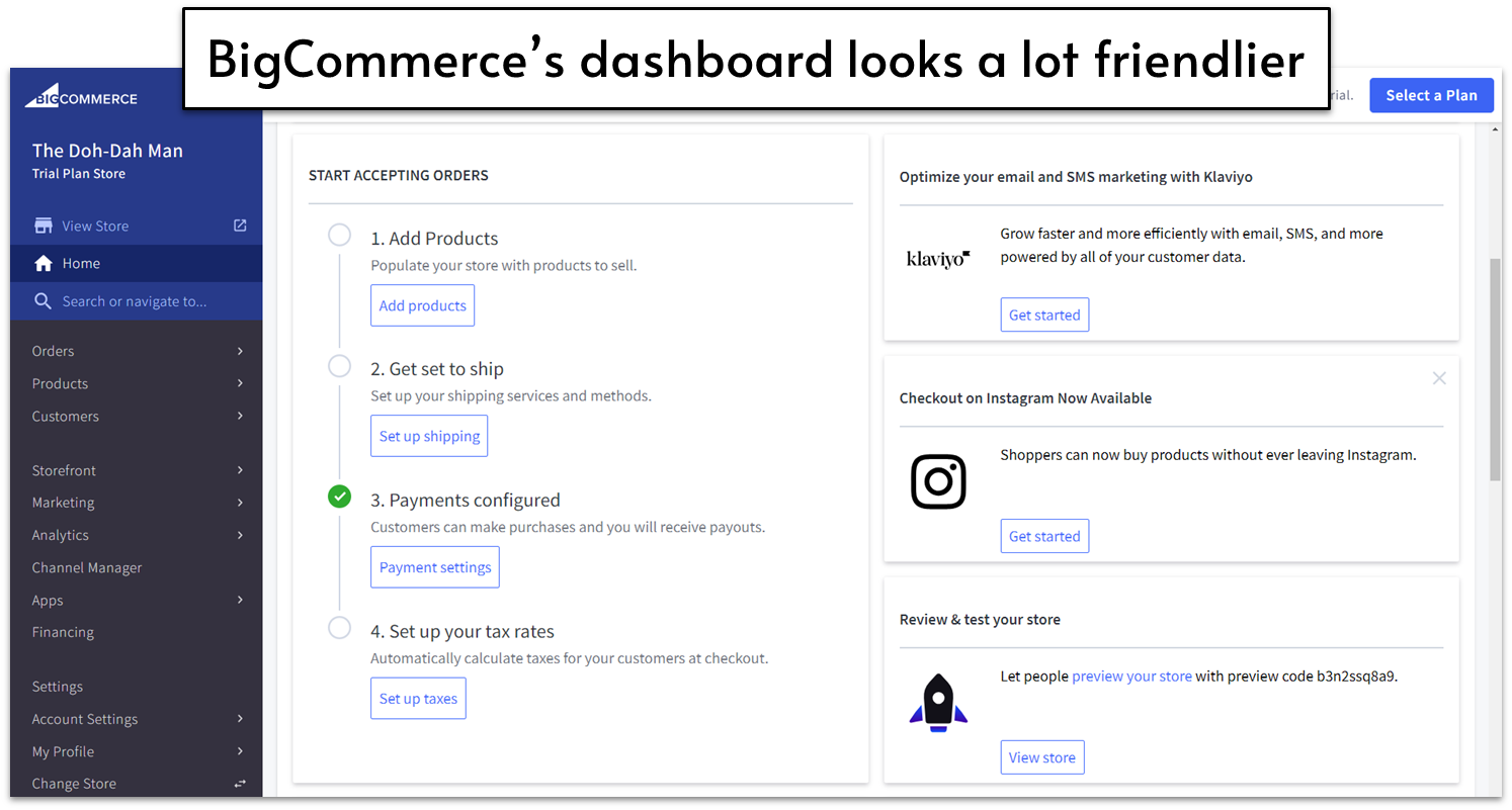 BigCommerce and Magento Dashboard