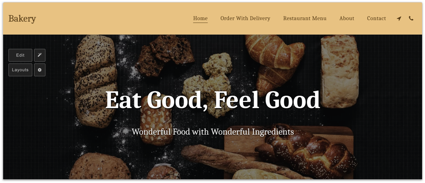 Bakery website made using SITE123 template