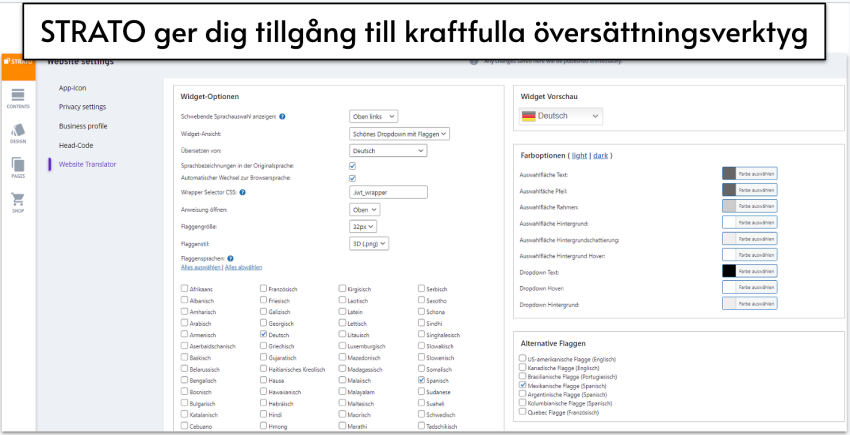 STRATO translation options